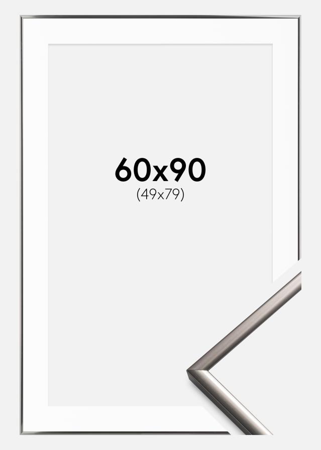 Ramme New Lifestyle Stål 60x90 cm - Passepartout Hvid 50x80 cm