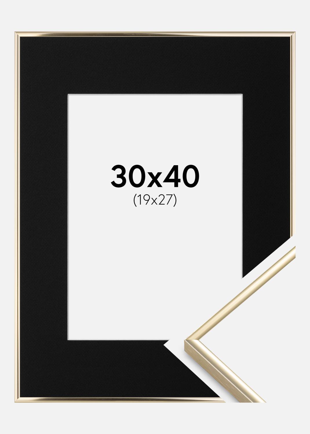 Product Image for Ramme Visby Blank Guld 30x40 cm - Passepartout Sort 20x28 cm