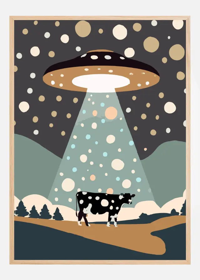 UFO a cow Plakat
