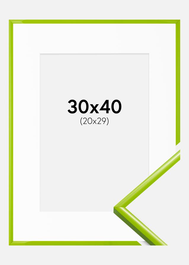 Ramme New Lifestyle May Green 30x40 cm - Passepartout Hvid 21x30 cm