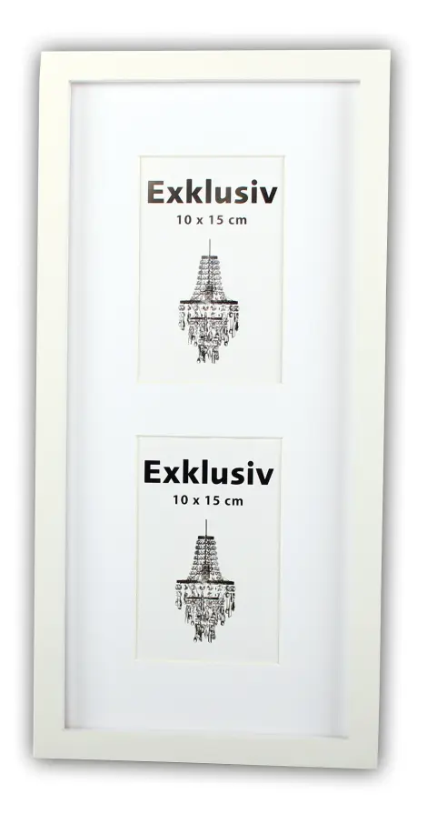 Eksklusiv Collageramme Hvid - 2 Billeder