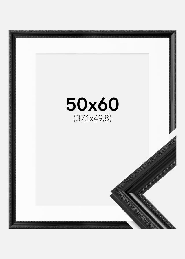 Ramme Abisko Sort 50x60 cm - Passepartout Hvid 15x20 inches