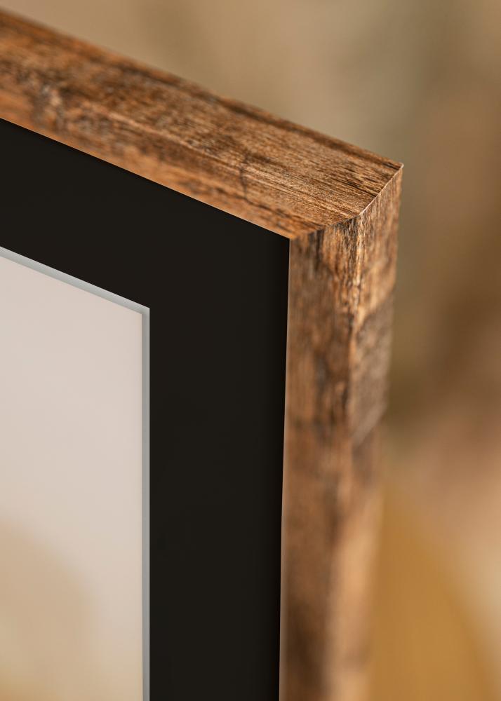 Ramme Fiorito Washed Oak 60x80 cm - Passepartout Sort 50x60 cm