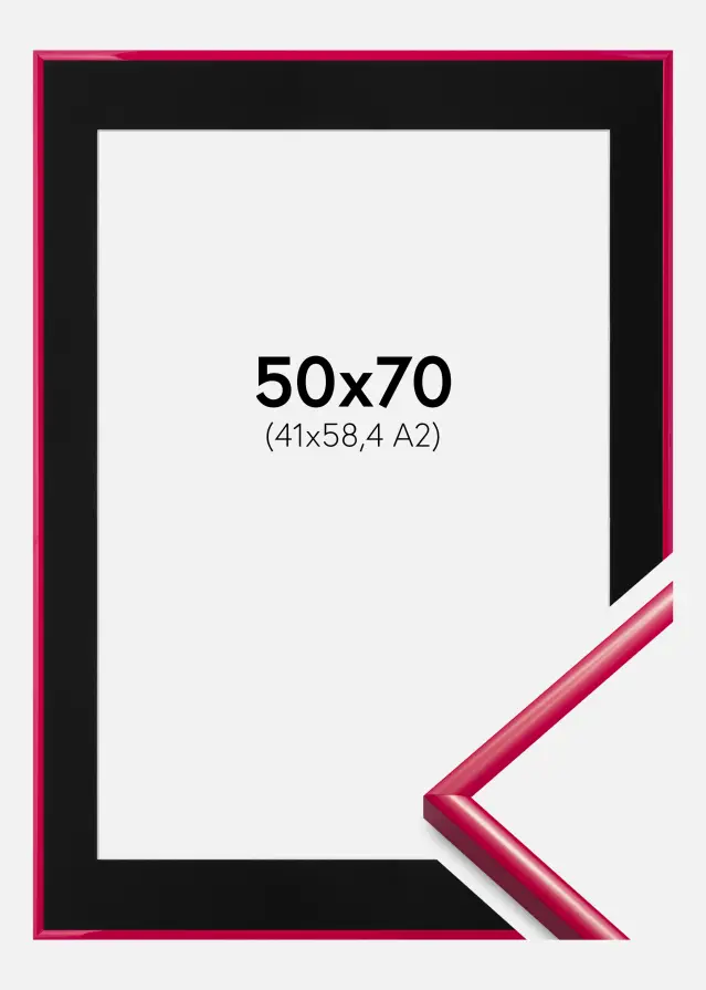 Ramme New Lifestyle Rose 50x70 cm - Passepartout Sort 42x59,4 cm (A2)