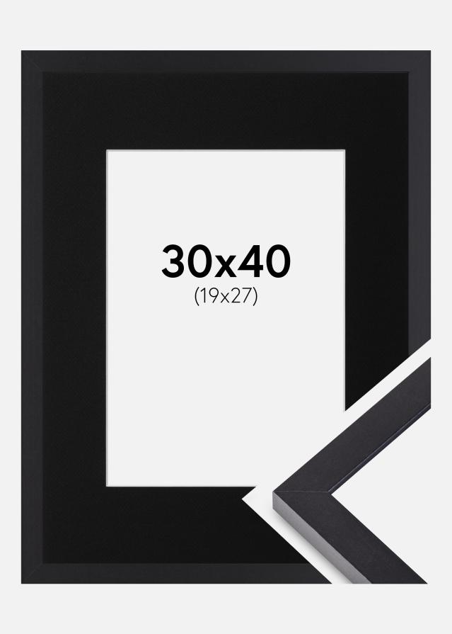 Ramme Selection Sort 30x40 cm - Passepartout Sort 20x28 cm