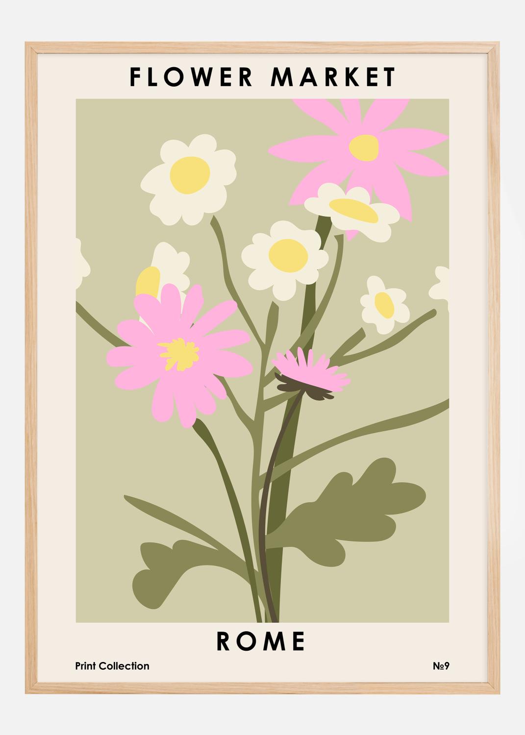 Product Image for Flower Market Rome Plakat (21x29.7 cm (A4))