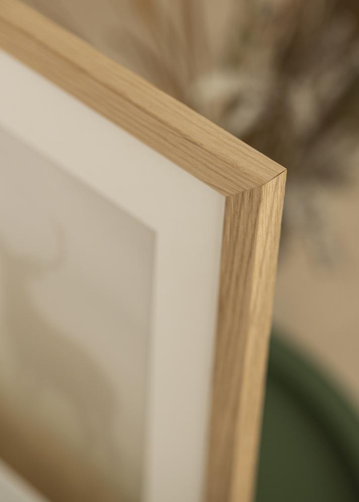 Ramme Oak Wood 50x70 cm - Passepartout Hvid 42x59,4 cm (A2)