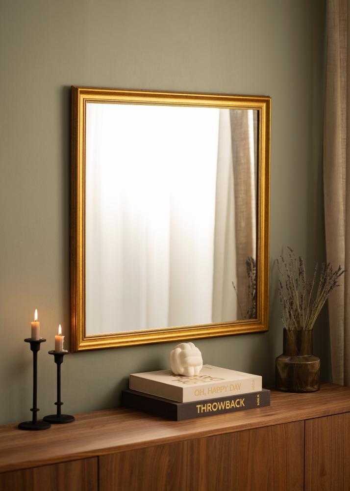 Spejl Rokoko Guld 80x80 cm