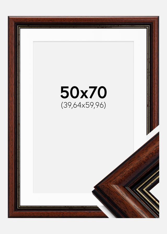 Ramme Old Retro 50x70 cm - Passepartout Hvid 16x24 inches