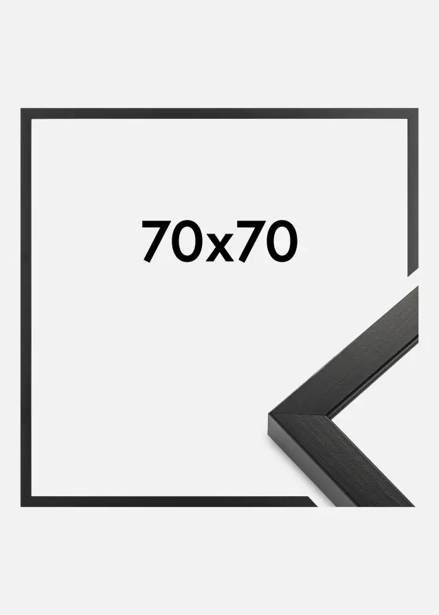 Ramme Amanda Box Sort 70x70 cm