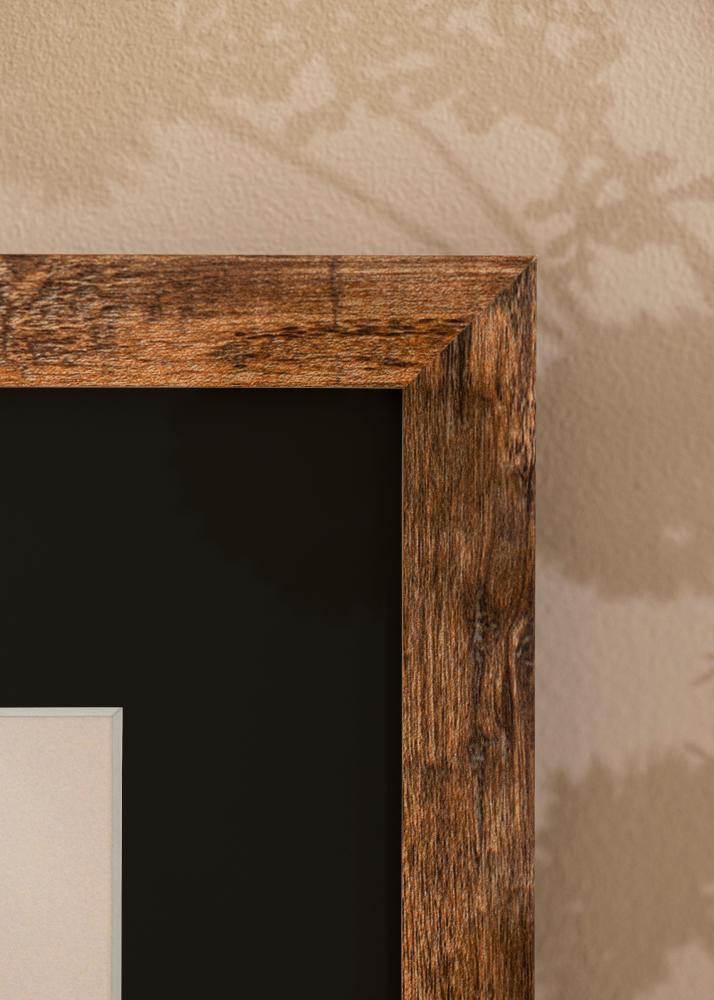 Ramme Fiorito Washed Oak 60x80 cm - Passepartout Sort 50x60 cm