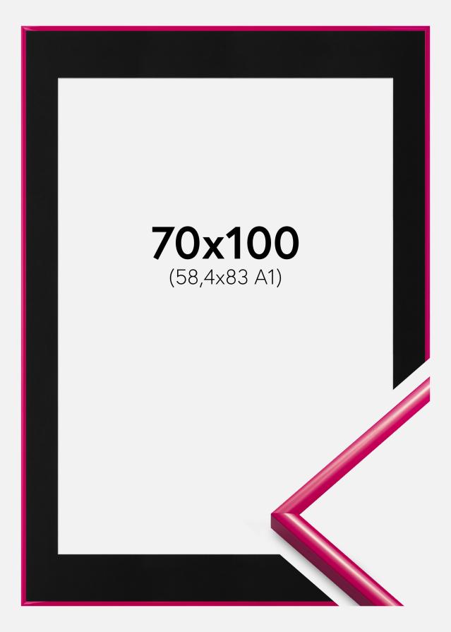 Ramme New Lifestyle Mørk Rosa 70x100 cm - Passepartout Sort 59,4x84 cm (A1)