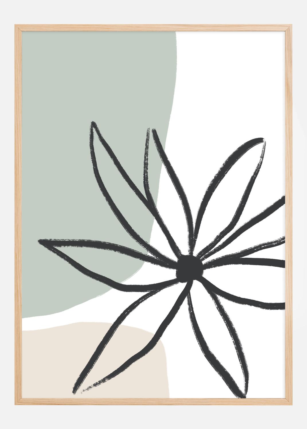 Product Image for Flower Mint and Cream Plakat (21x29.7 cm (A4))