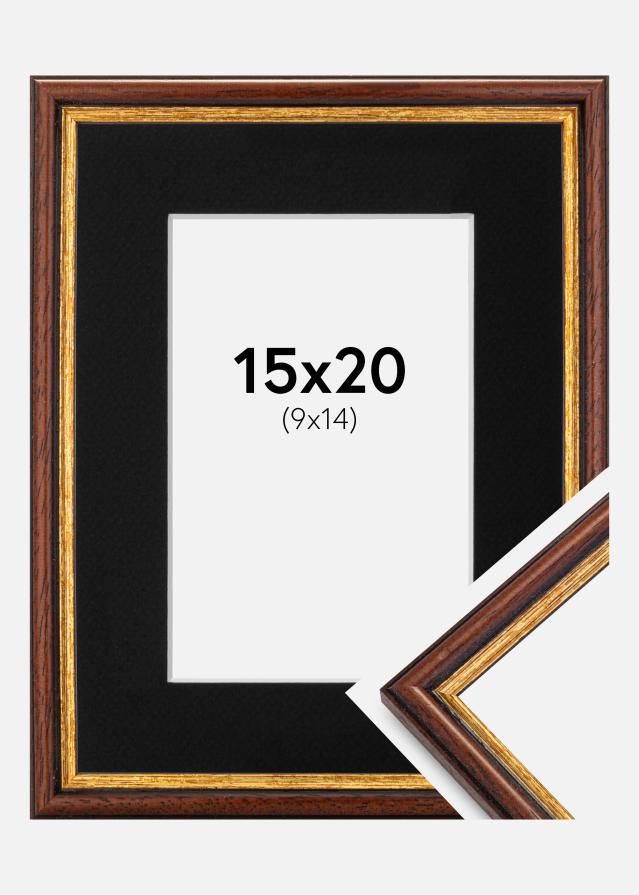 Ramme Horndal Brun 15x20 cm - Passepartout Sort 10x15 cm