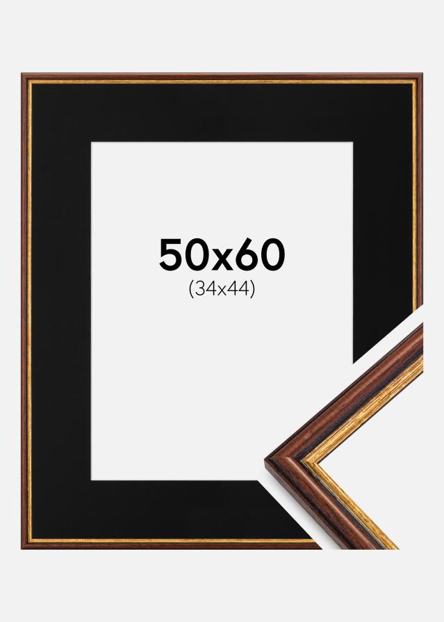 Ramme Horndal Brun 50x60 cm - Passepartout Sort 35x45 cm
