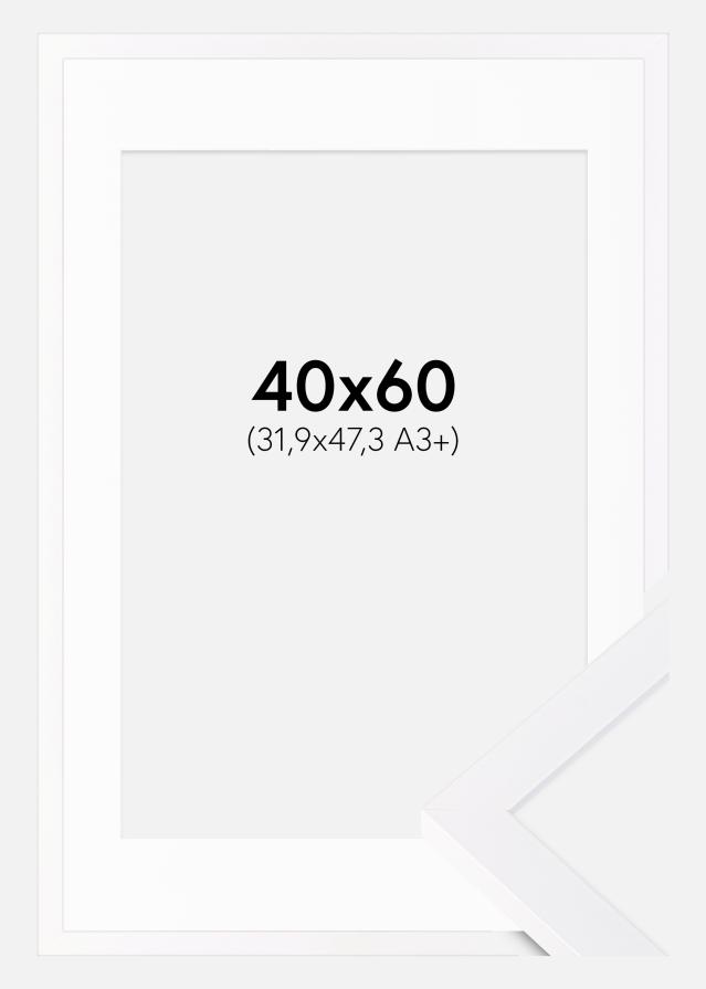 Ramme Selection Hvid 40x60 cm - Passepartout Hvid 32,9x48,3 cm (A3+)