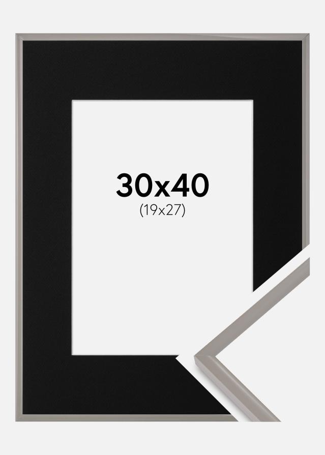 Ramme New Lifestyle Earth Grey 30x40 cm - Passepartout Sort 20x28 cm