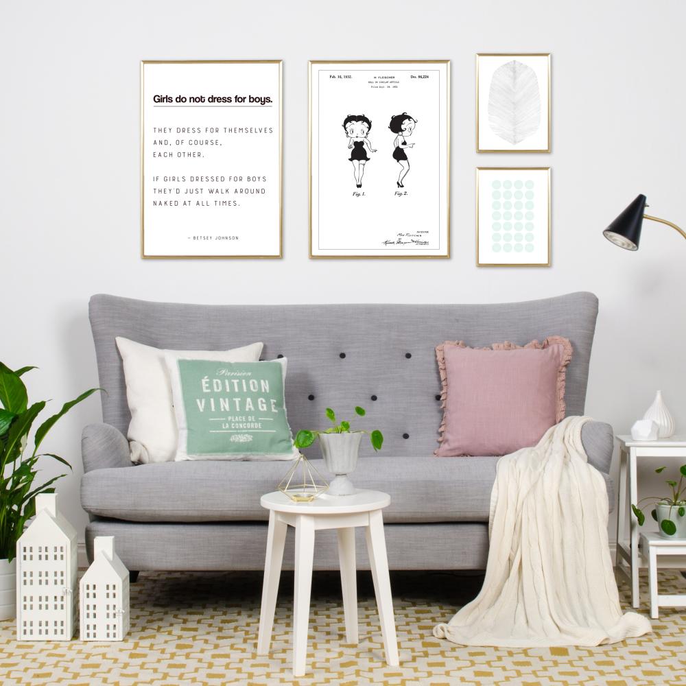 Patenttegning - Betty Boop Plakat
