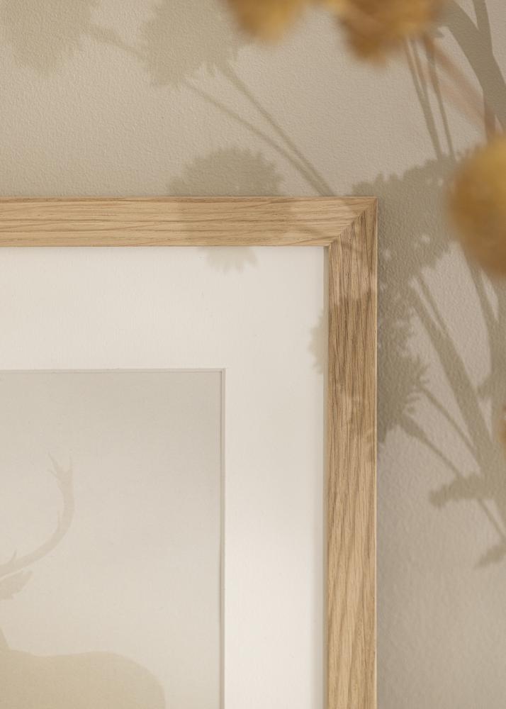 Ramme Oak Wood 50x70 cm - Passepartout Hvid 42x59,4 cm (A2)