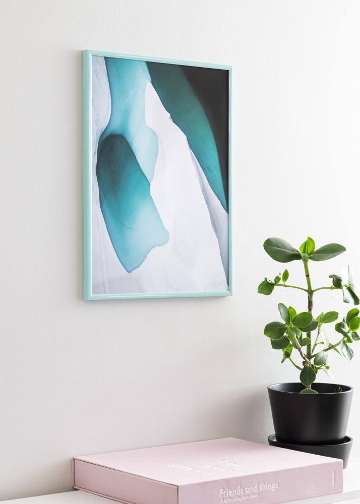 Ramme New Lifestyle Turkis 40x50 cm - Passepartout Hvid 12x16 inches