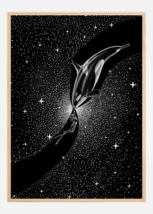Orca and Diver Plakat