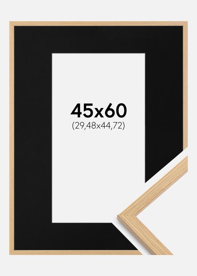 Ramme Galant Eg 45x60 cm - Passepartout Sort 12x18 inches
