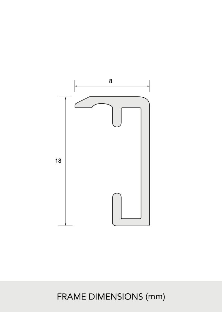 Aluminiumramme Akrylglas Sort 30x40 cm