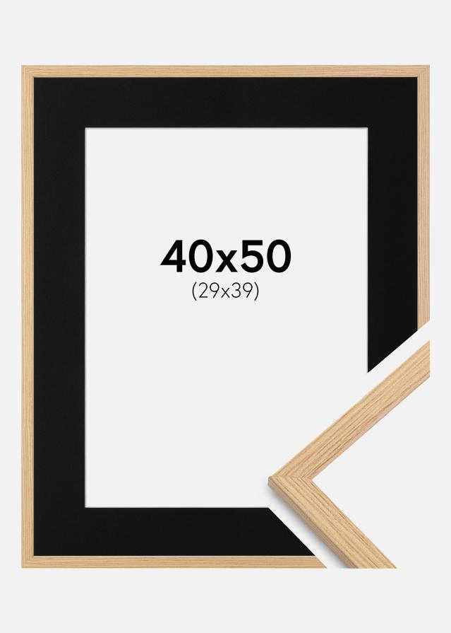 Ramme Galant Eg 40x50 cm - Passepartout Sort 30x40 cm
