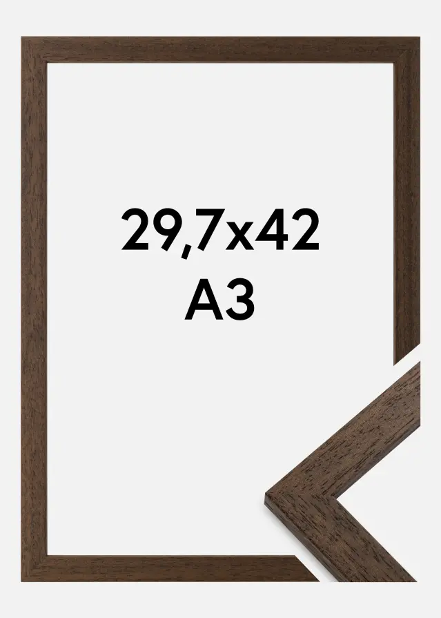 Ramme Brown Wood 29,7x42 cm (A3)