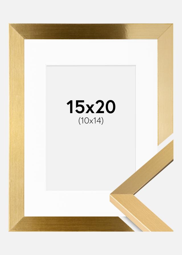 Ramme Selection Guld 15x20 cm - Passepartout Hvid 11x15 cm
