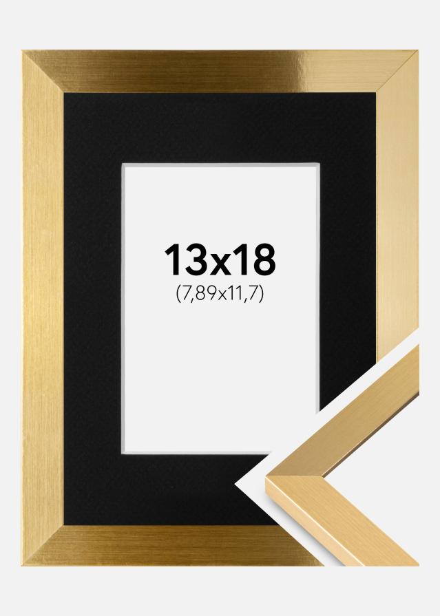Ramme Selection Guld 13x18 cm - Passepartout Sort 3,5x5 inches