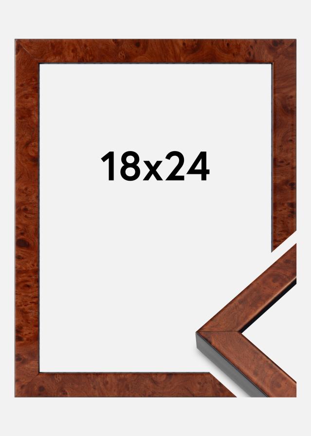 Ramme Hermes Akrylglas Burr Walnut 18x24 cm