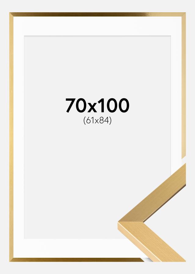 Ramme Selection Guld 70x100 cm - Passepartout Hvid 62x85 cm