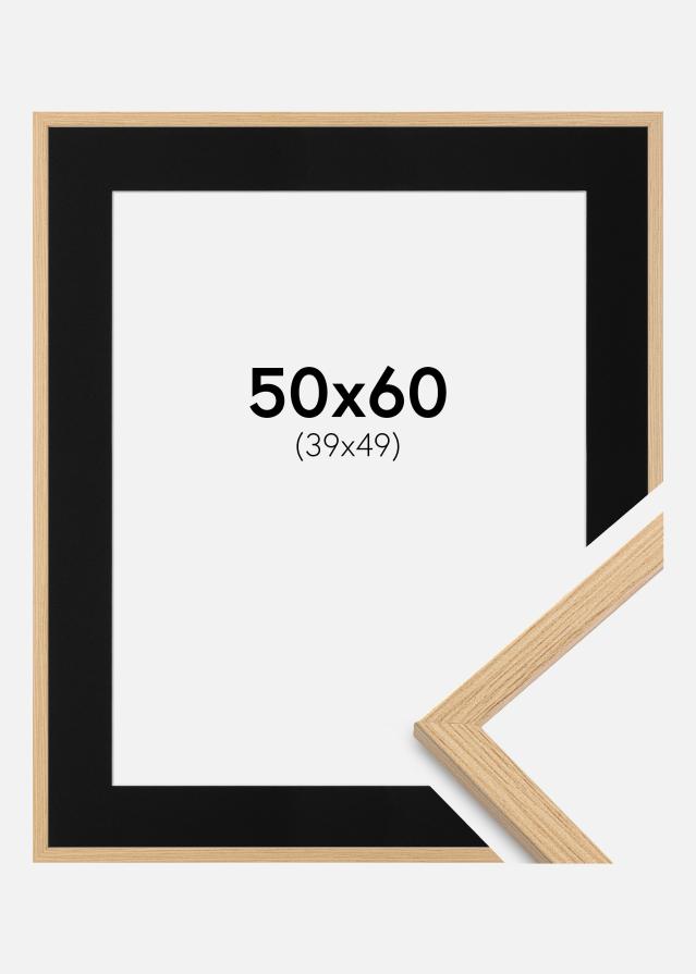 Ramme Galant Eg 50x60 cm - Passepartout Sort 40x50 cm