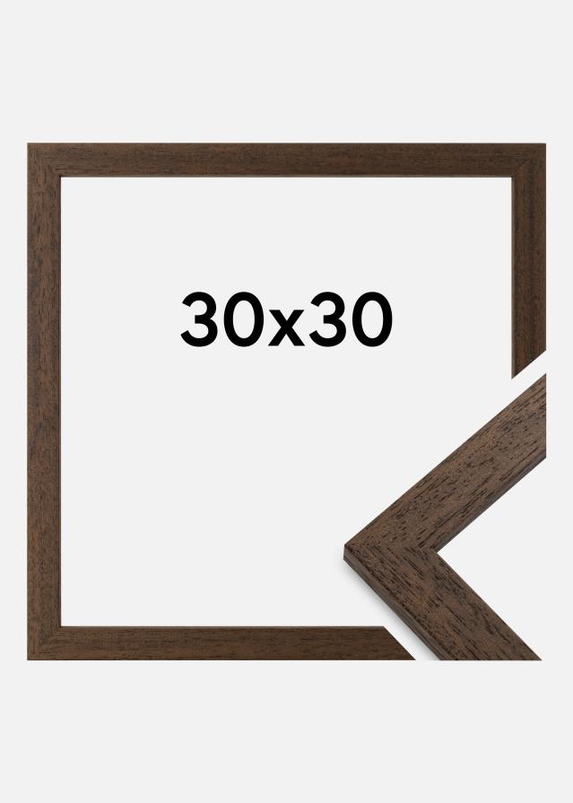 Ramme Brown Wood Akrylglas 30x30 cm