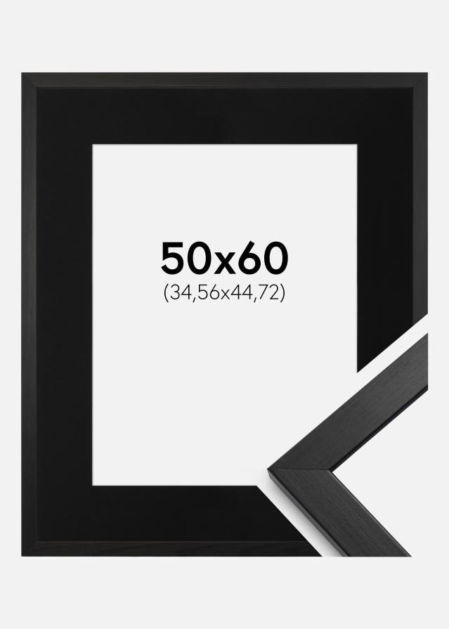 Ramme Stilren Sort 50x60 cm - Passepartout Sort 14x18 inches