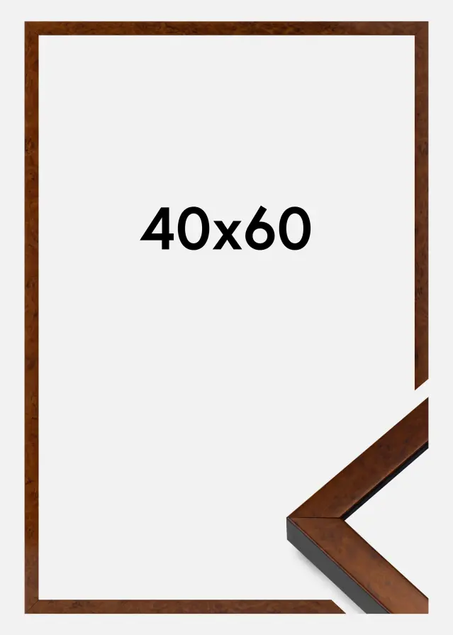 Ramme Ares Akrylglas Burr Walnut 40x60 cm