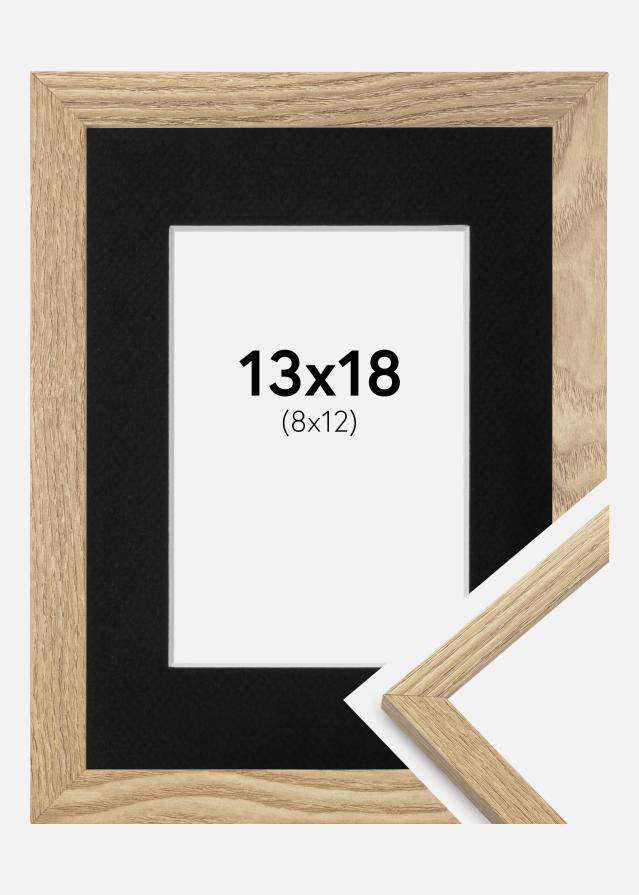 Ramme Trendy Eg 13x18 cm - Passepartout Sort 9x13 cm