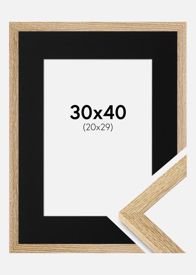 Ramme Selection Eg 30x40 cm - Passepartout Sort 21x30 cm