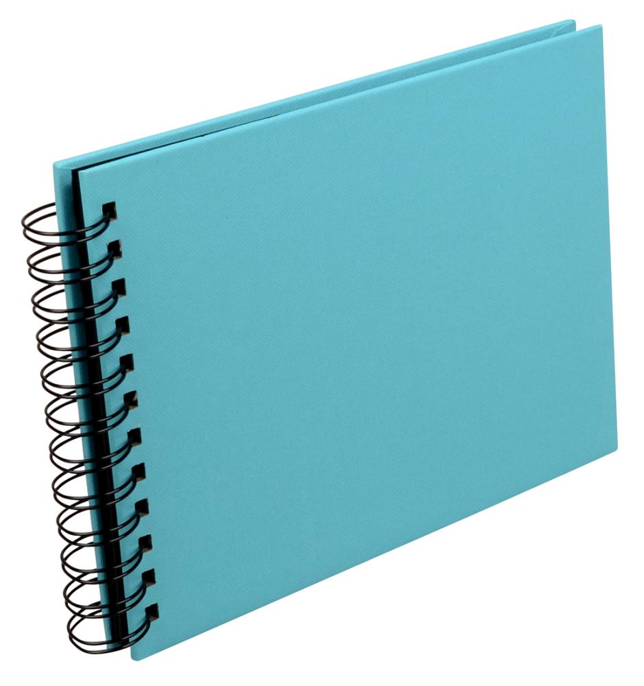 Fun Spiralalbum Turkis - 23x17 cm (40 Sorte sider / 20 blade)