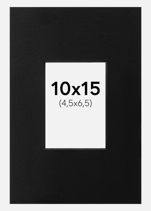 Passepartout Sort (Sort kerne) 10x15 cm (4,5x6,5)