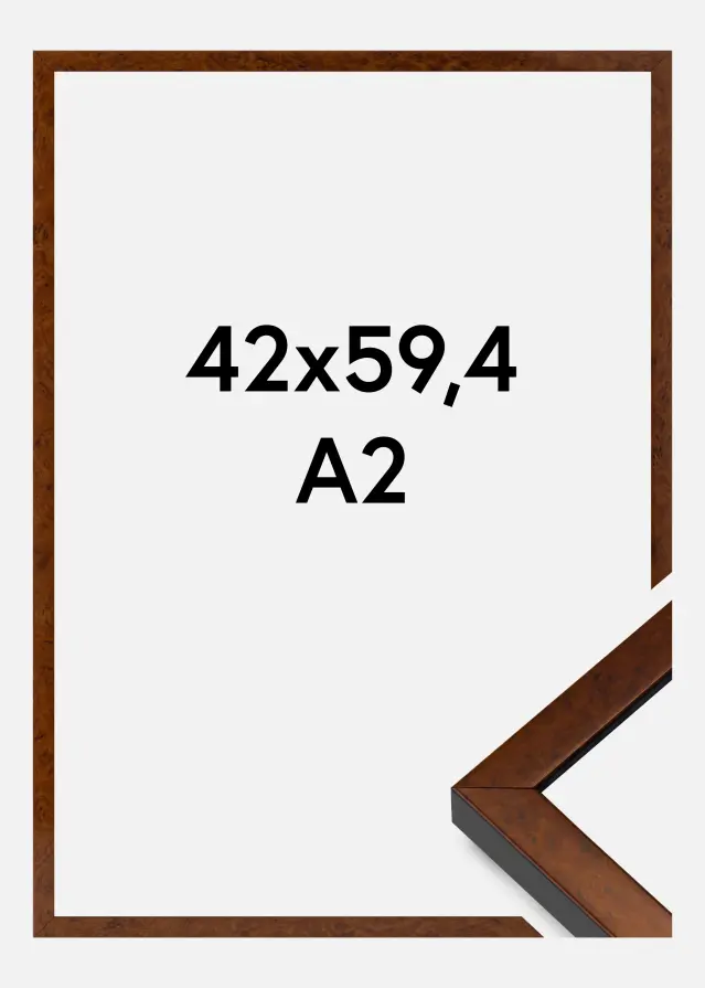 Ramme Ares Akrylglas Burr Walnut 42x59,4 cm (A2)
