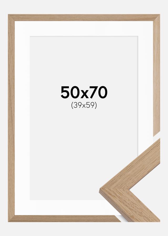Ramme Trendline Eg 50x70 cm - Passepartout Hvid 40x60 cm