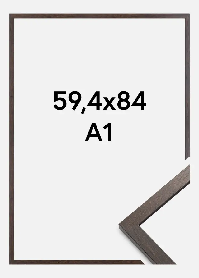 Ramme Trendy Akrylglas Valnød 59,4x84 cm (A1)