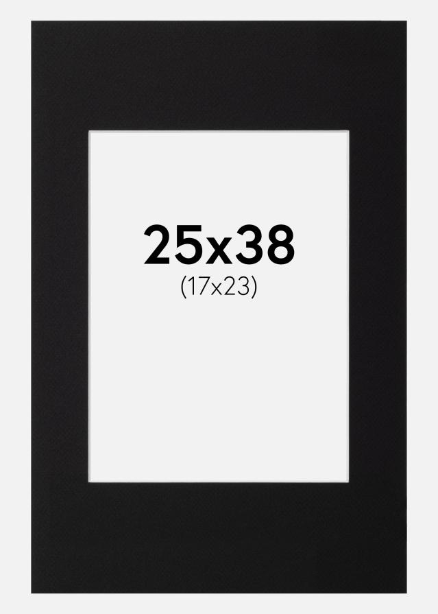 Passepartout Canson Sort (Hvid kerne) 25x38 cm (17x23)