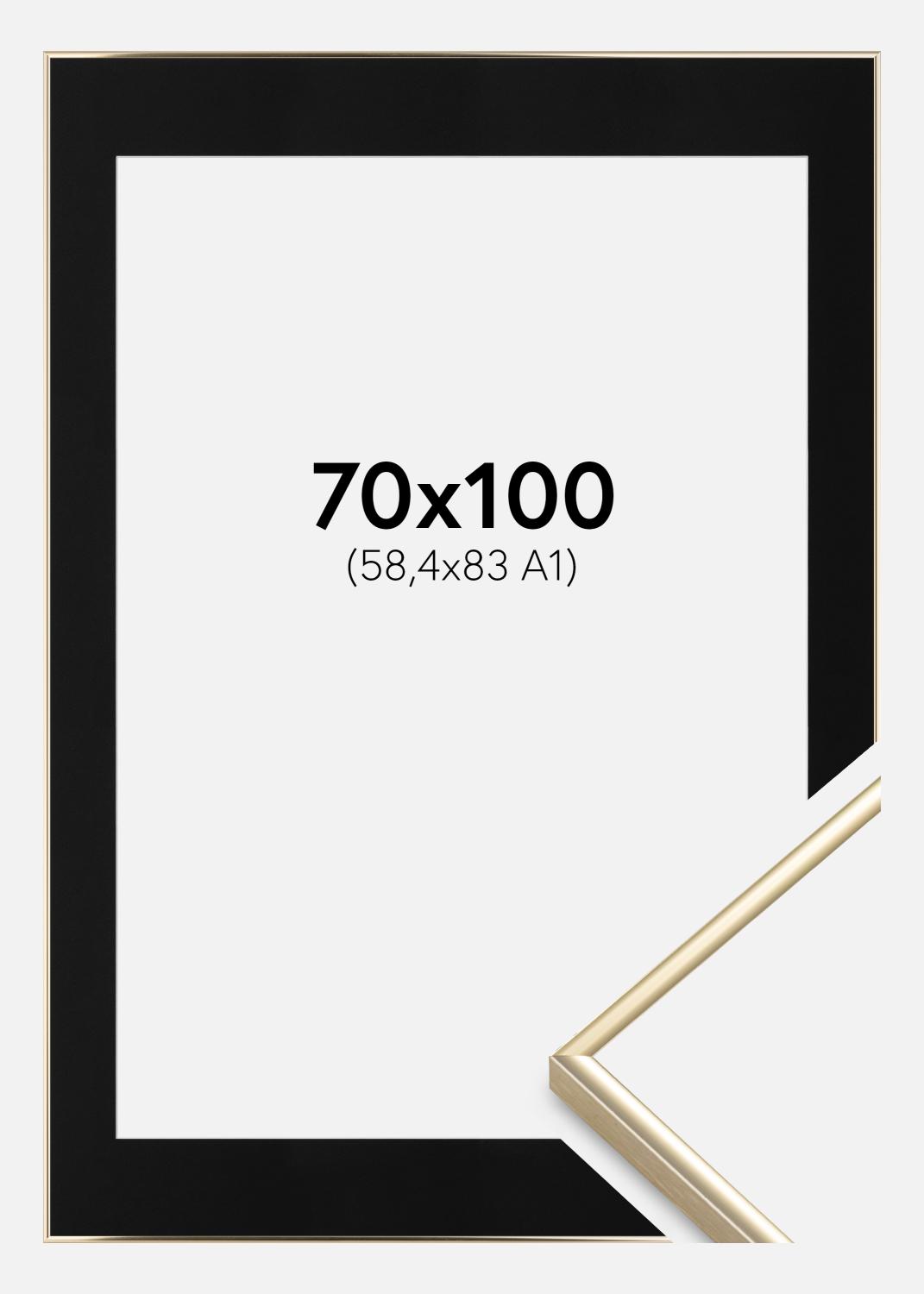 Product Image for Ramme Visby Blank Guld 70x100 cm - Passepartout Sort 59,4x84 cm (A1)