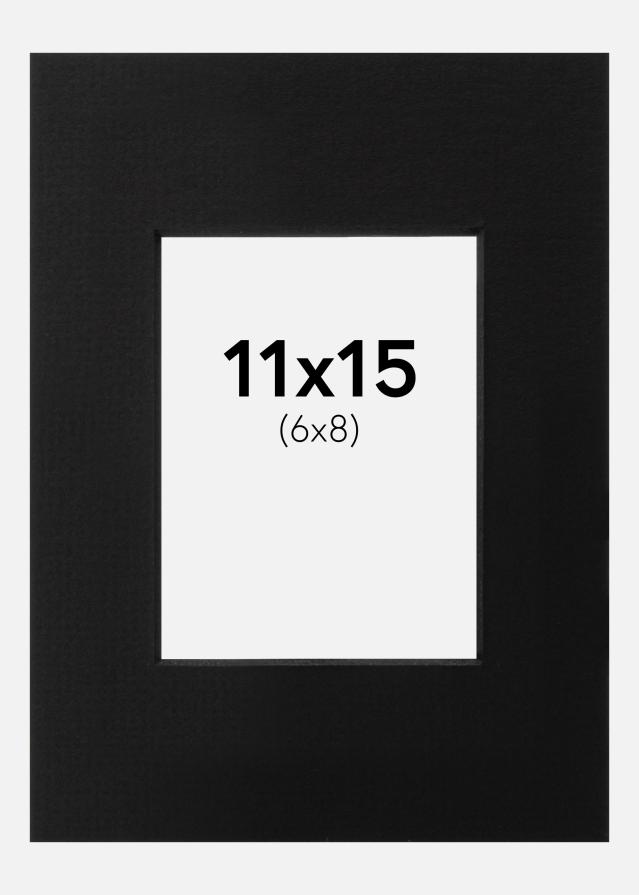 Passepartout Sort (Sort kerne) 11x15 cm (6x8)