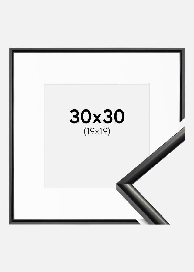 Ramme New Lifestyle Sort 30x30 cm - Passepartout Hvid 20x20 cm