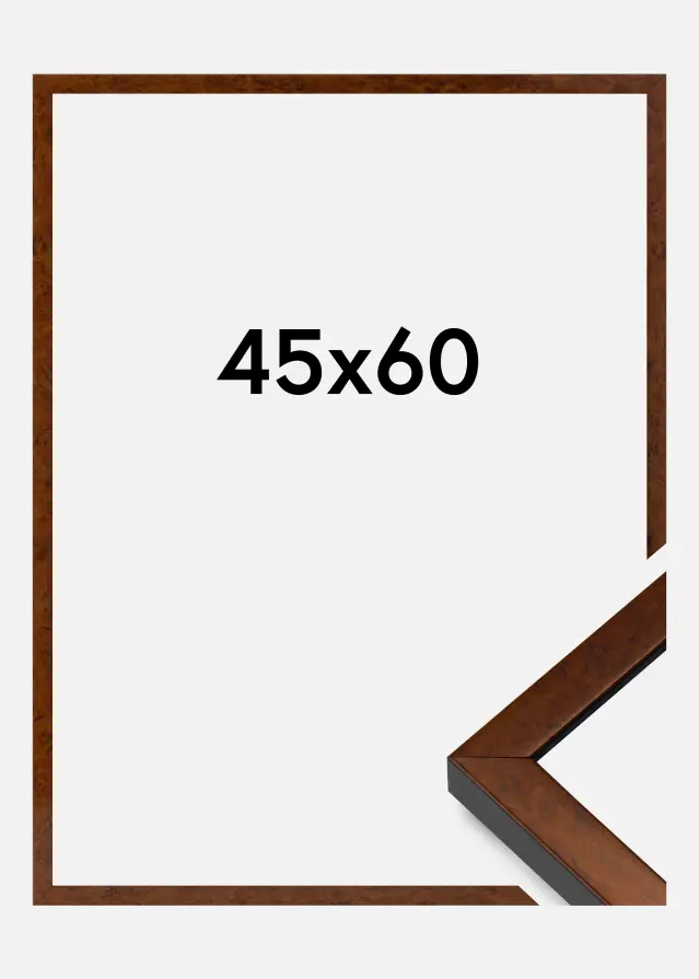 Ramme Ares Akrylglas Burr Walnut 45x60 cm