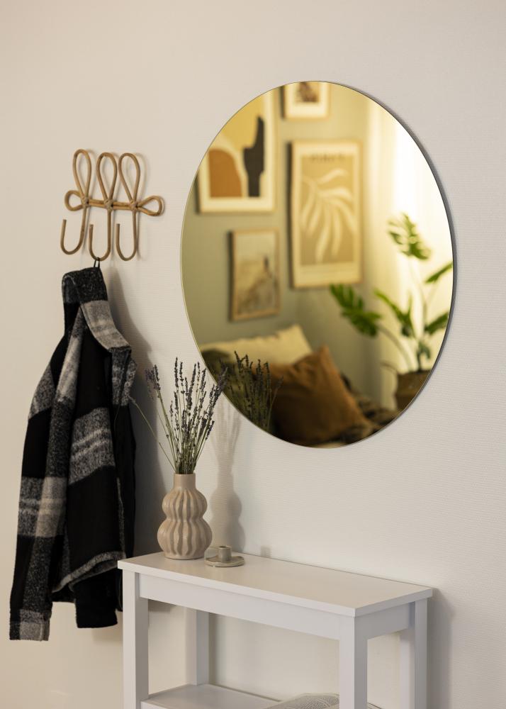 Spejl Crystal Yellow 80 cm Ø